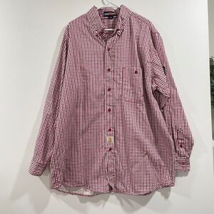 Bocomal FR Shirt Mens 2XL Red Plaid Flame Resistant‎ NFPA 2112 CAT 2 FRC0816
